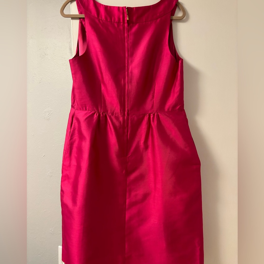 kate spade Hot Pink Bow-Front Sleeveless Fit-and-Flare Dress - Picture 3 of 4